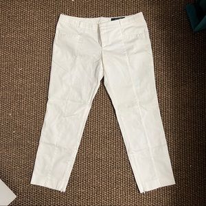 Gucci White Ankle Pants with zippers at the ankles European size 42